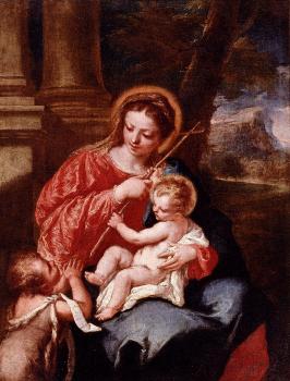 喬瓦尼 安東尼奧 格拉蒂 Antonio Madonna And Child With Sain John The Baptist 喬瓦尼 安東尼奧 格拉蒂 Antonio Madonna And Child With Sain John The Baptist